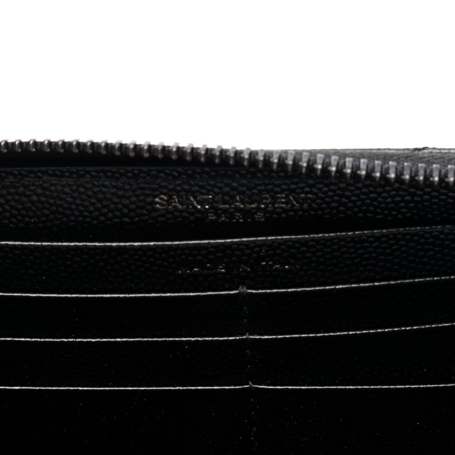 Grain De Poudre Matelasse Chevron Monogram Zip Around Wallet Black