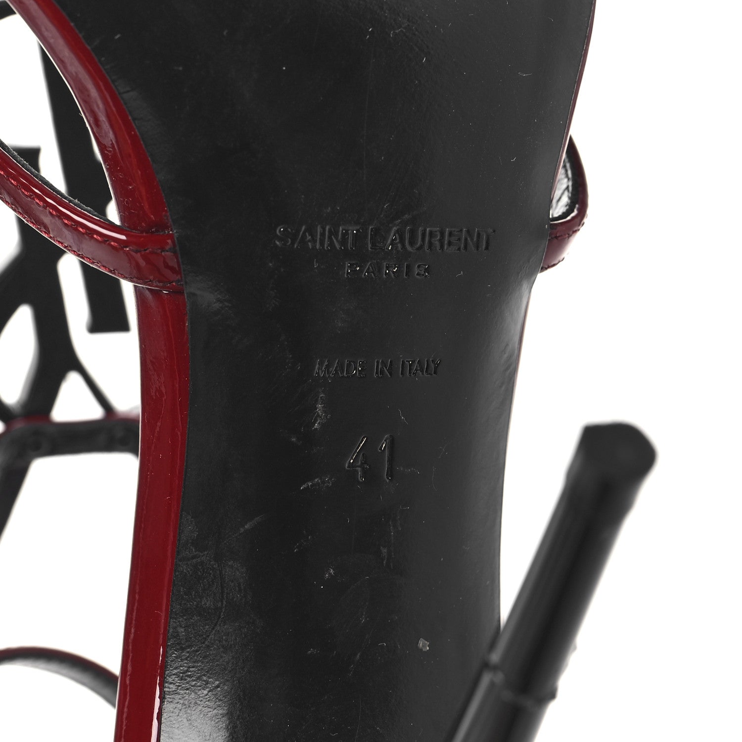 Saint Laurent Vernice Grupy Cassandra 100 Sandals 36 Hot Red