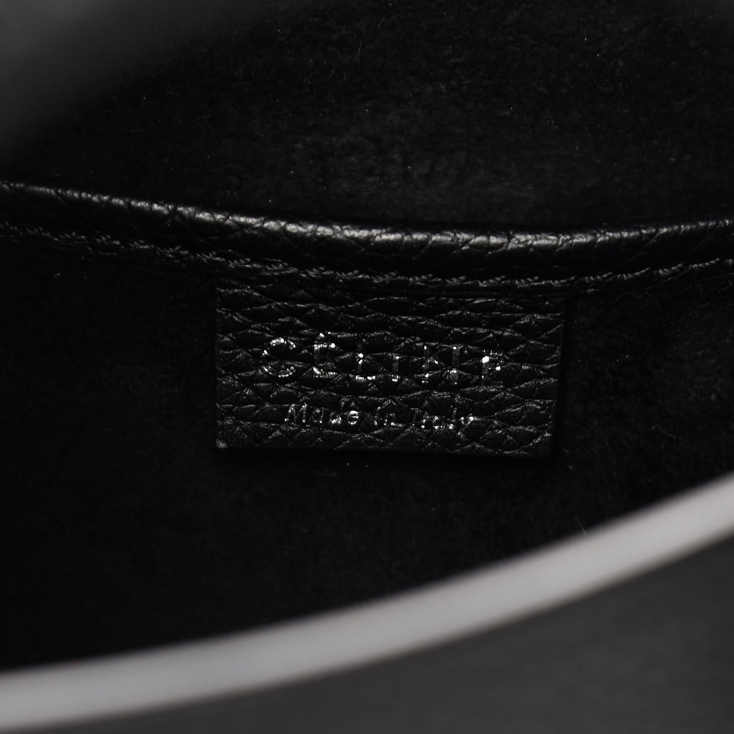 Drummed Calfskin Nano Luggage Black