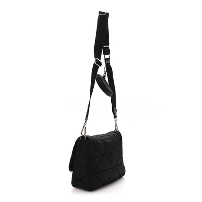 Prada Re-Nylon Quilted Padded Flap Shoulder Bag Black 3 of 11