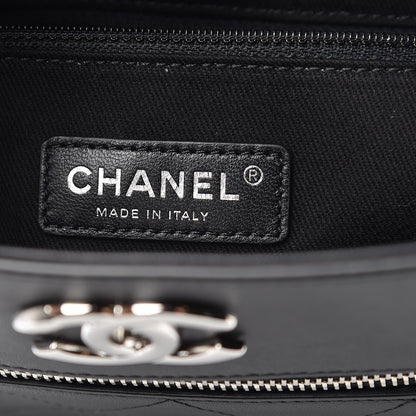 Chanel Calfskin Stitched Bucket Bag Black 6 of 12