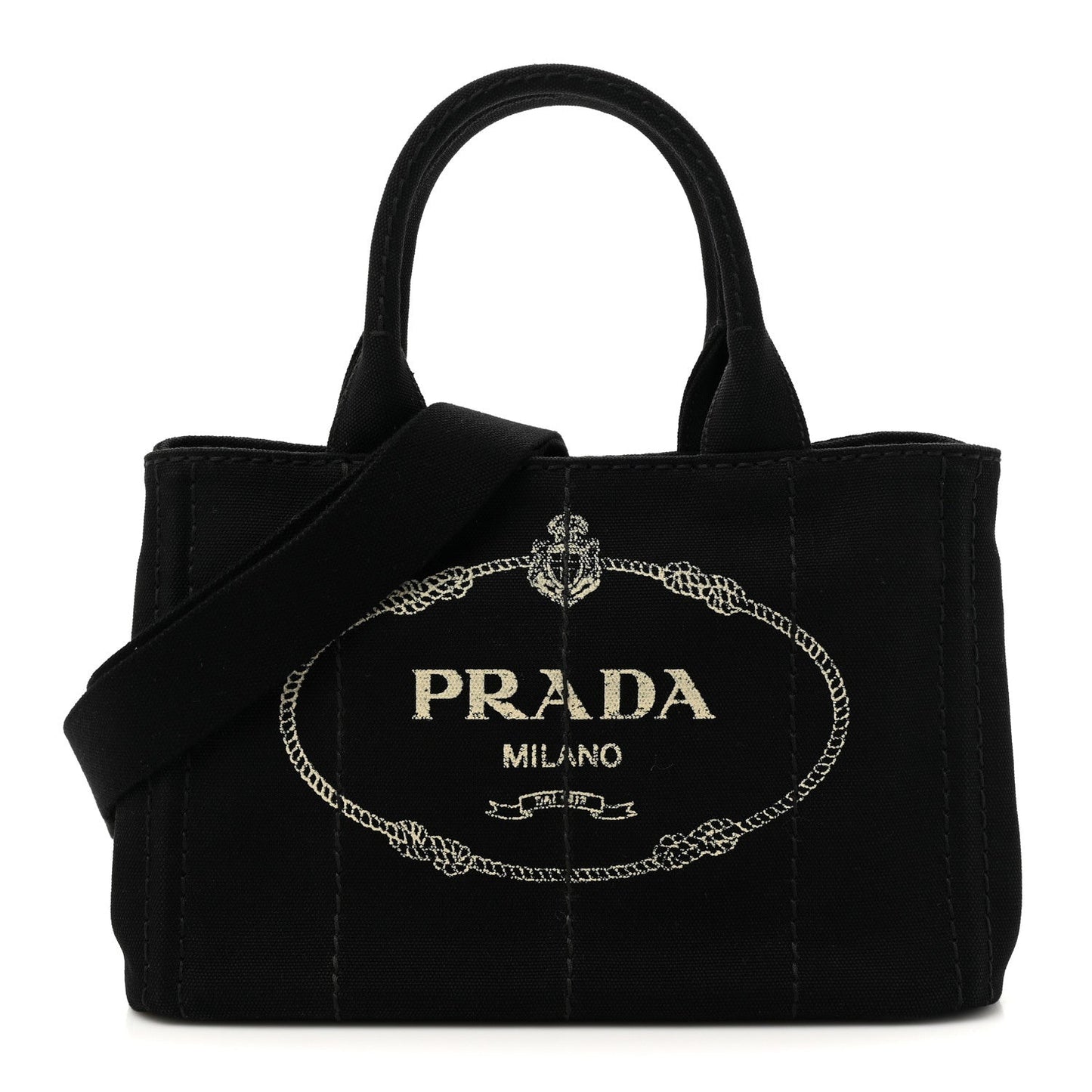 Canapa Small Logo Tote Black Talco