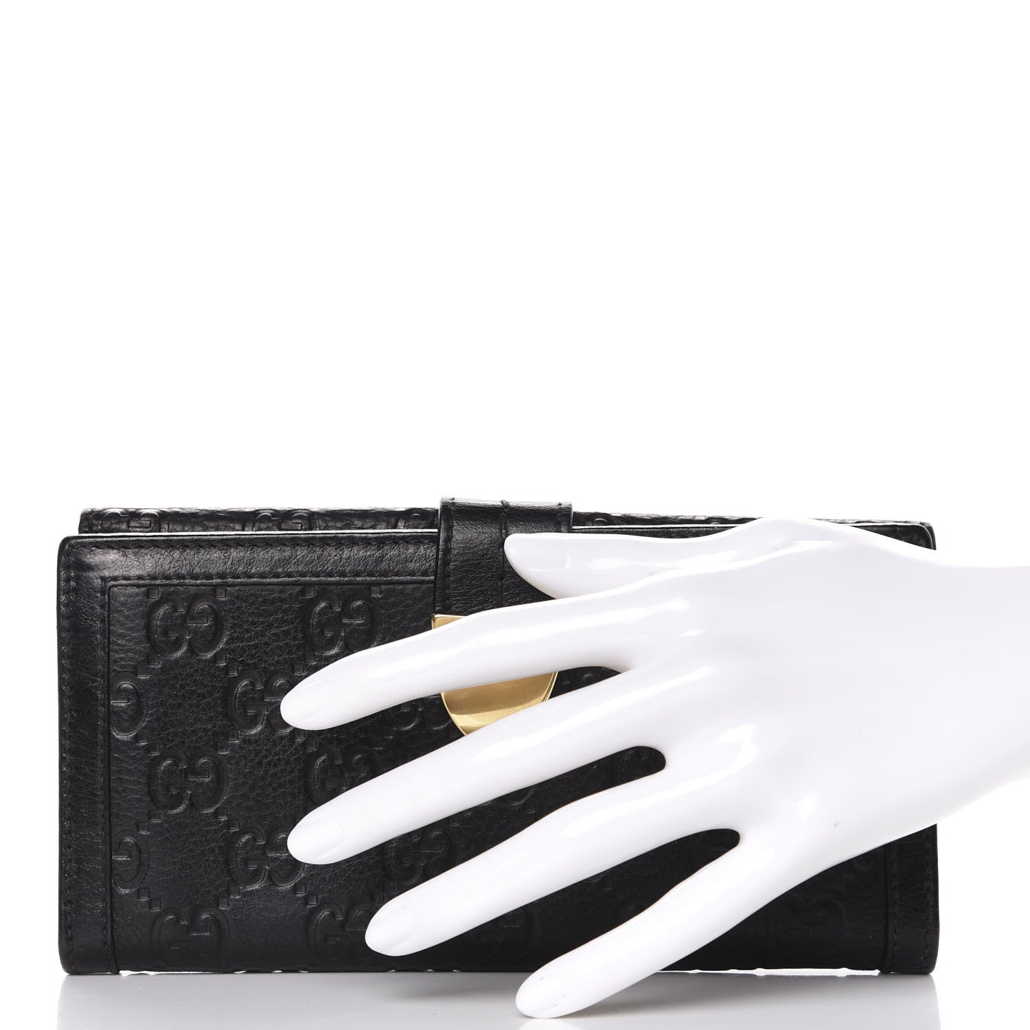 Gucci Guccissima Signoria Continental Wallet Black 2 of 10