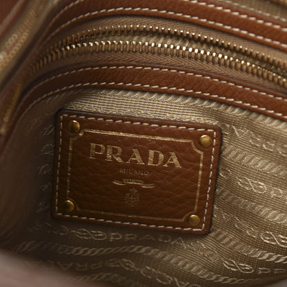 Prada Jacquard Logo Flat Messenger Bag Corda Brandy 6 of 10