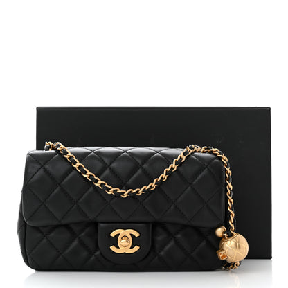 Chanel Lambskin Quilted Mini Rectangular Pearl Crush Flap Black 11 of 11