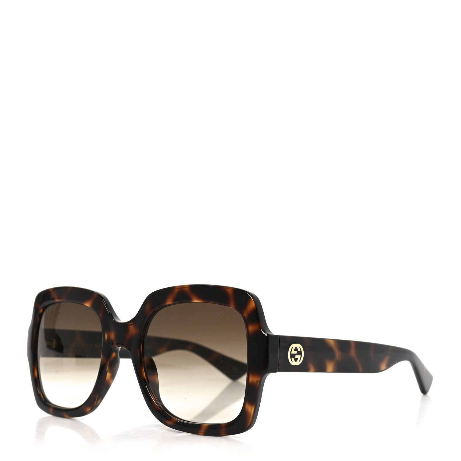 Gucci Acetate Square Frame Sunglasses GG1337S Havana 1 of 7