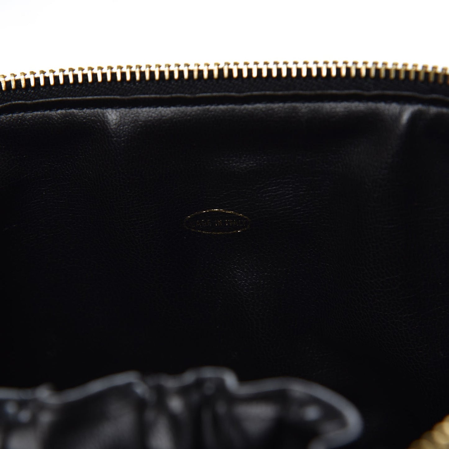 Lambskin Vanity Cosmetic Case Black