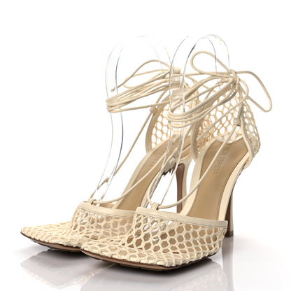 Bottega Veneta Mesh Nappa Stretch Ankle Tie Sandals 38 Toile 2 of 9