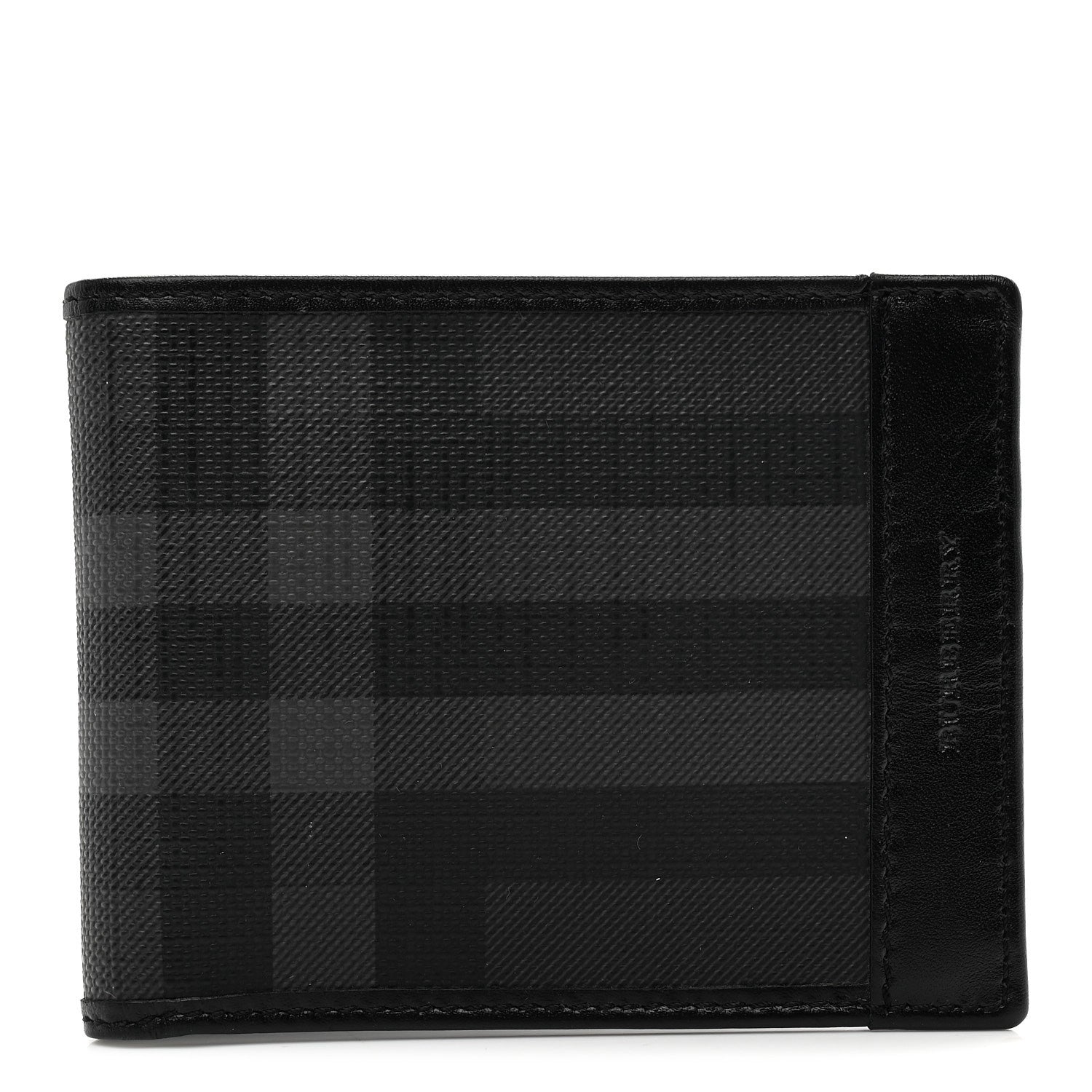 Burberry London Check Bi-Fold Mens Wallet Charcoal Black 1 of 7