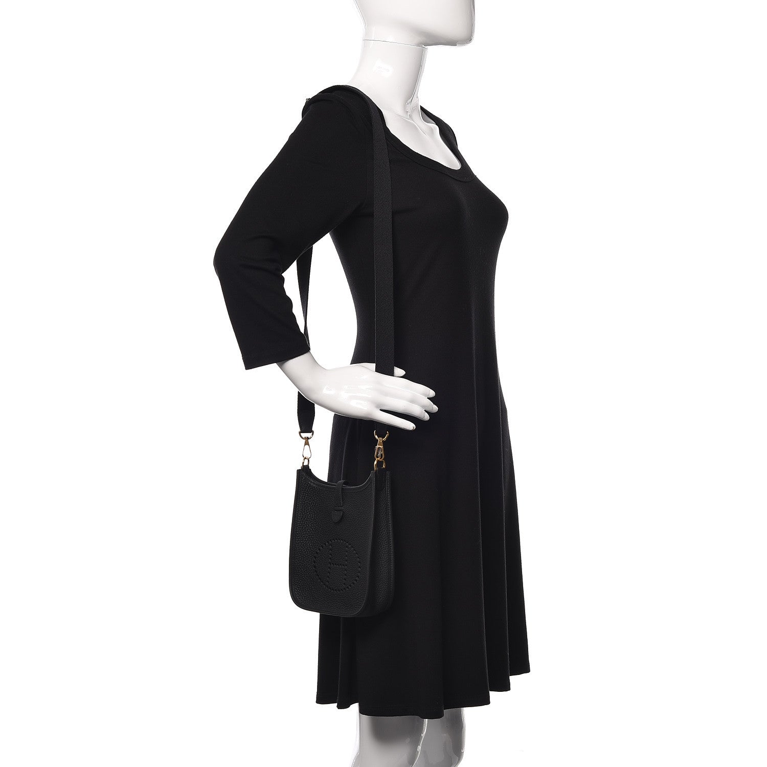Hermes Taurillon Clemence Evelyne TPM Black 2 of 10