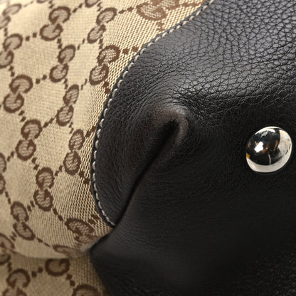 Gucci Monogram Web Sunset Tote Dark Brown 11 of 12