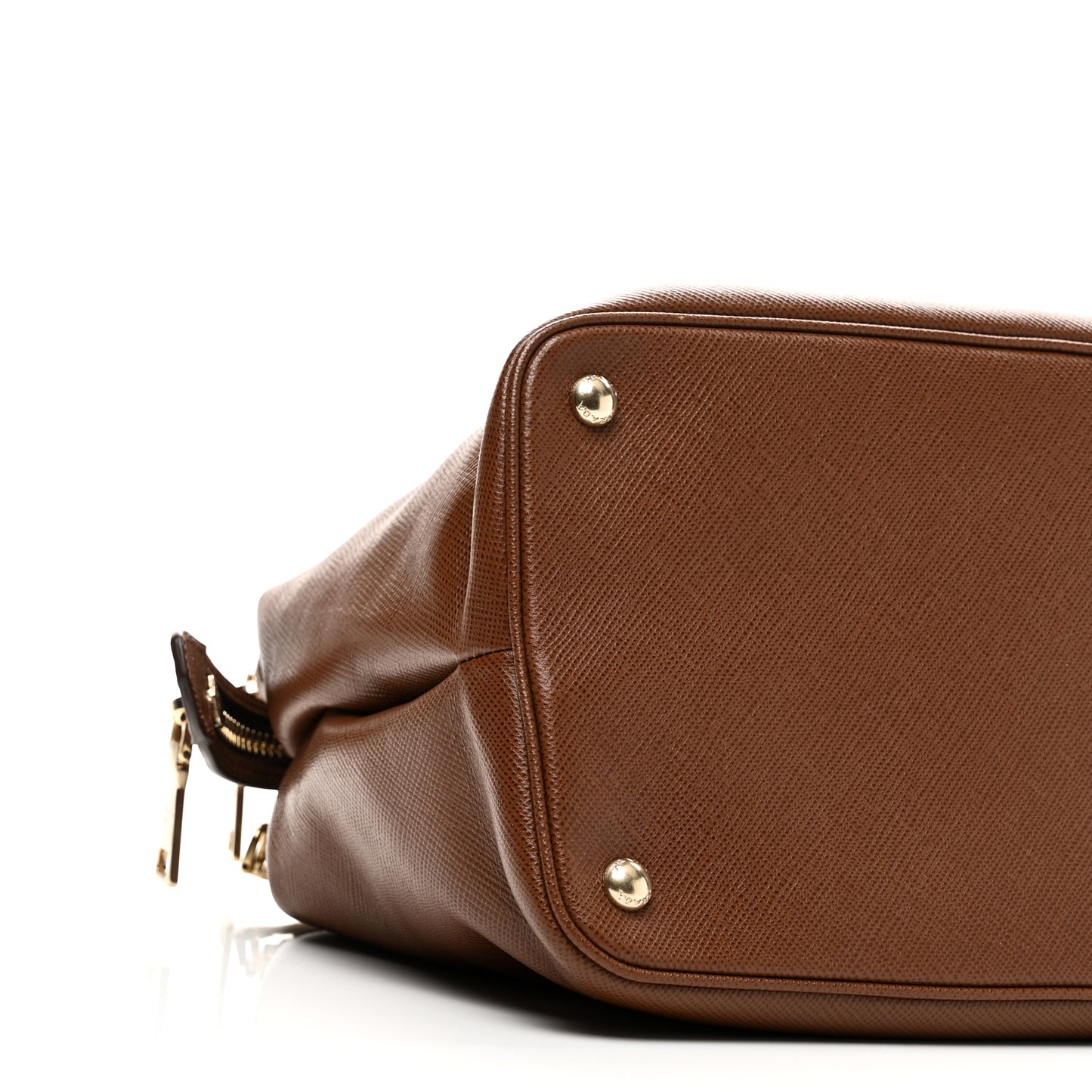 Saffiano Cuir Top Handle Dome Tote Palissandro