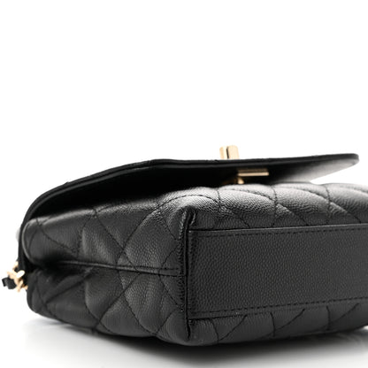 Chanel Caviar Quilted Coco Handle Clutch With Chain Black 9 of 11