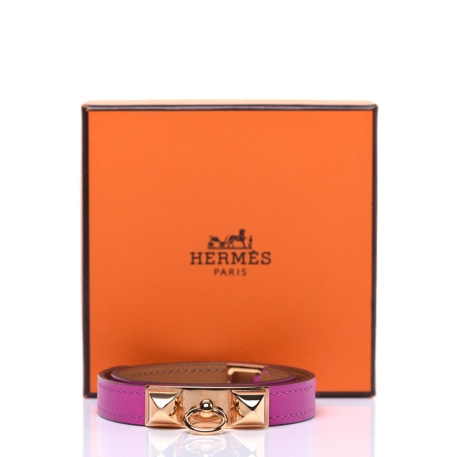 Hermes Swift Rivale Double Tour Bracelet T2 Magnolia 9 of 9