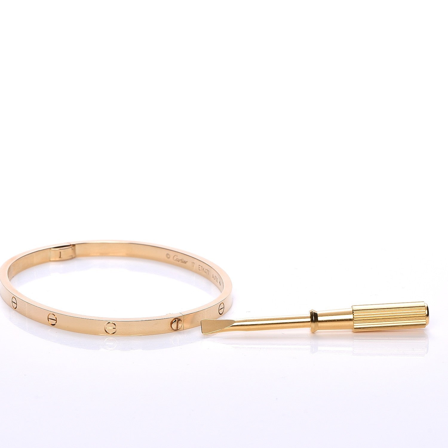 Cartier 18K Yellow Gold Small LOVE Bracelet 17 9 of 10