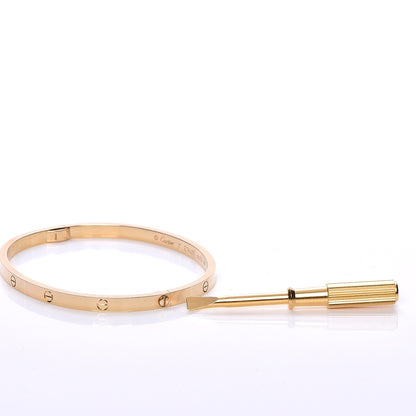 Cartier 18K Yellow Gold Small LOVE Bracelet 17 9 of 10