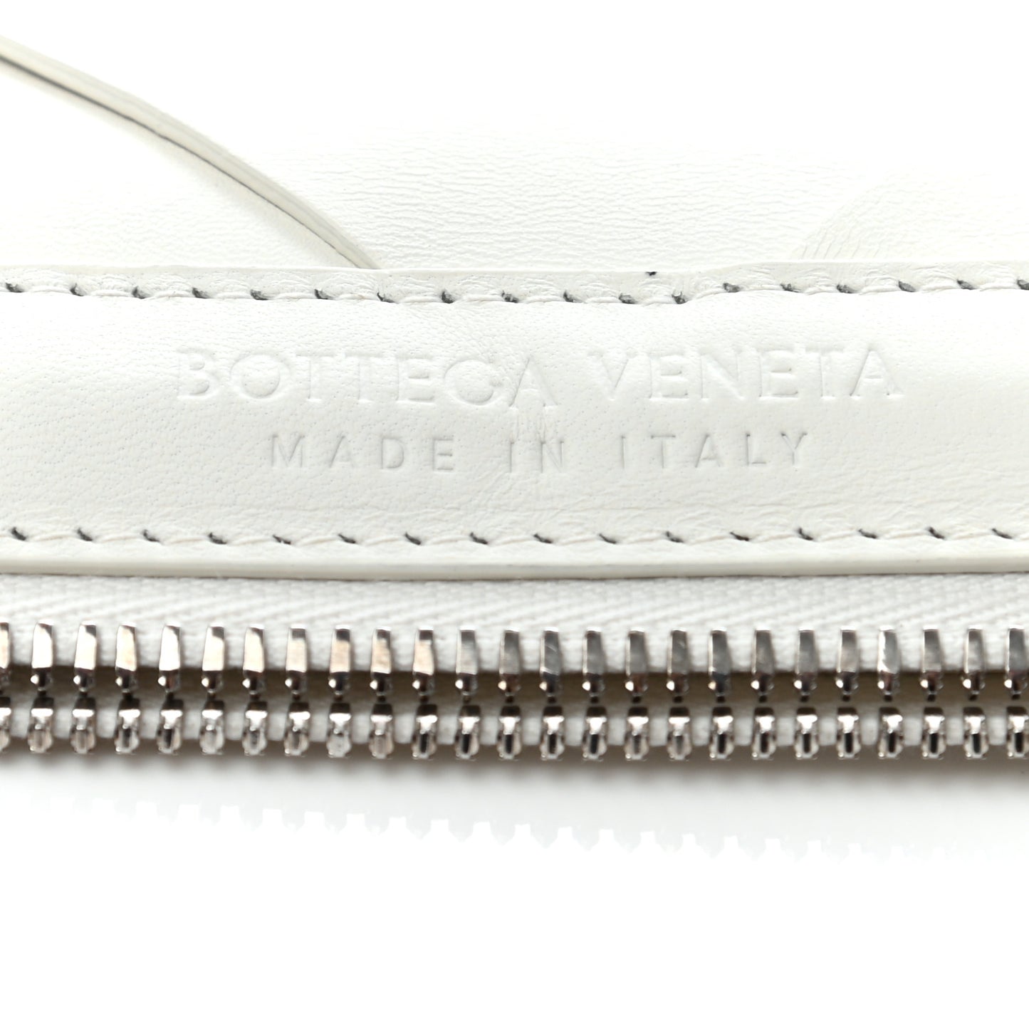 Nappa Maxi Intreccio Woven Pouch Clutch White