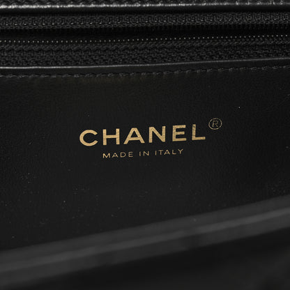 Chanel Lambskin Quilted Chaine Lettre Flap Black 5 of 11