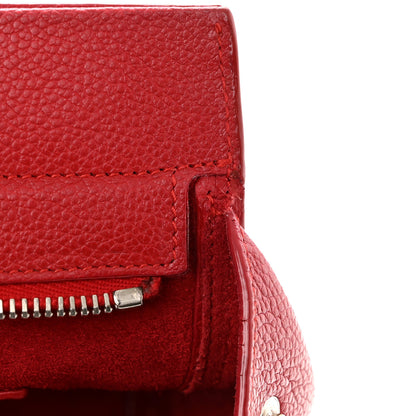 Saint Laurent Grained Calfskin Small Cabas Rive Gauche Red 12 of 14