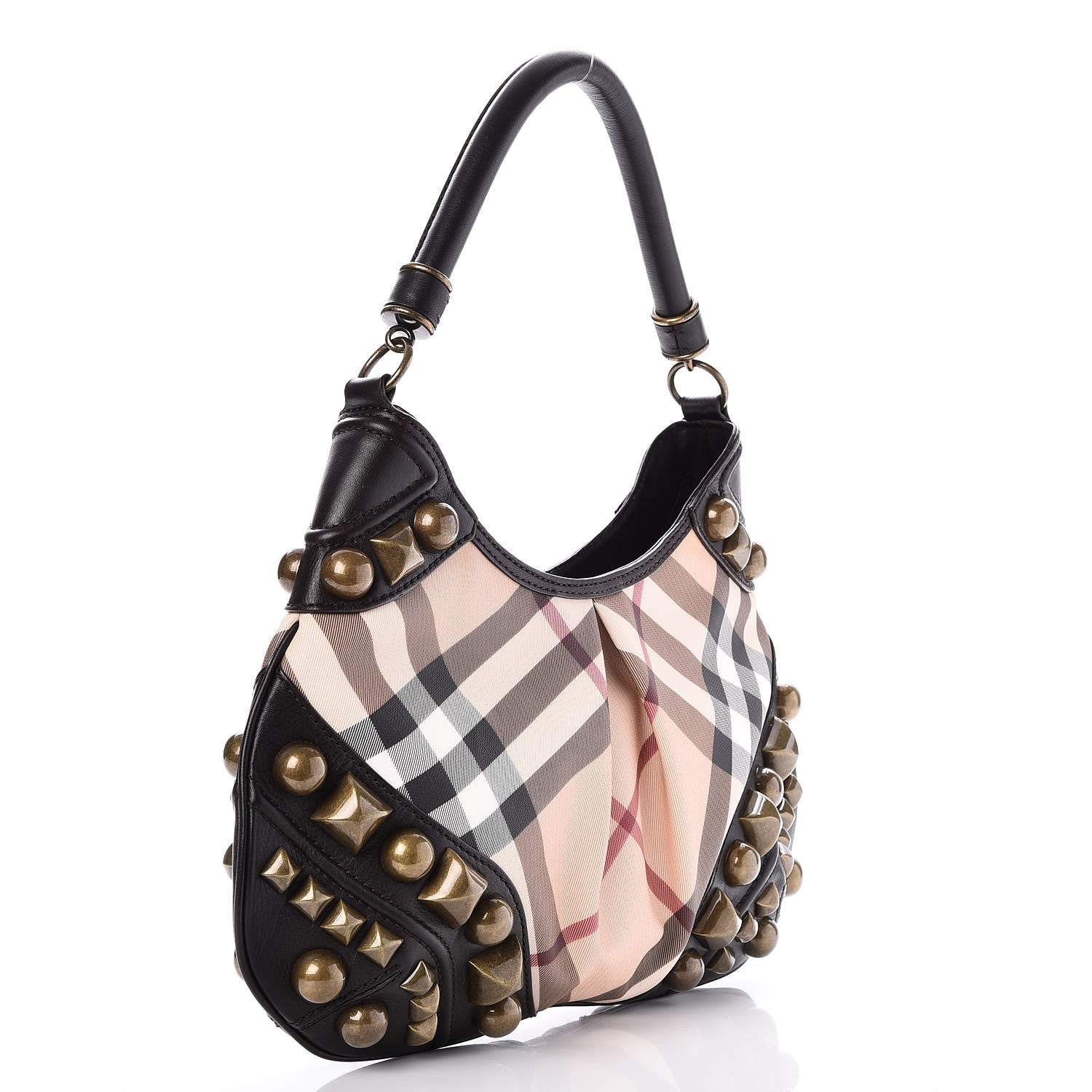 Burberry Nova Check Alverton Studded Hobo Chocolate 3 of 8