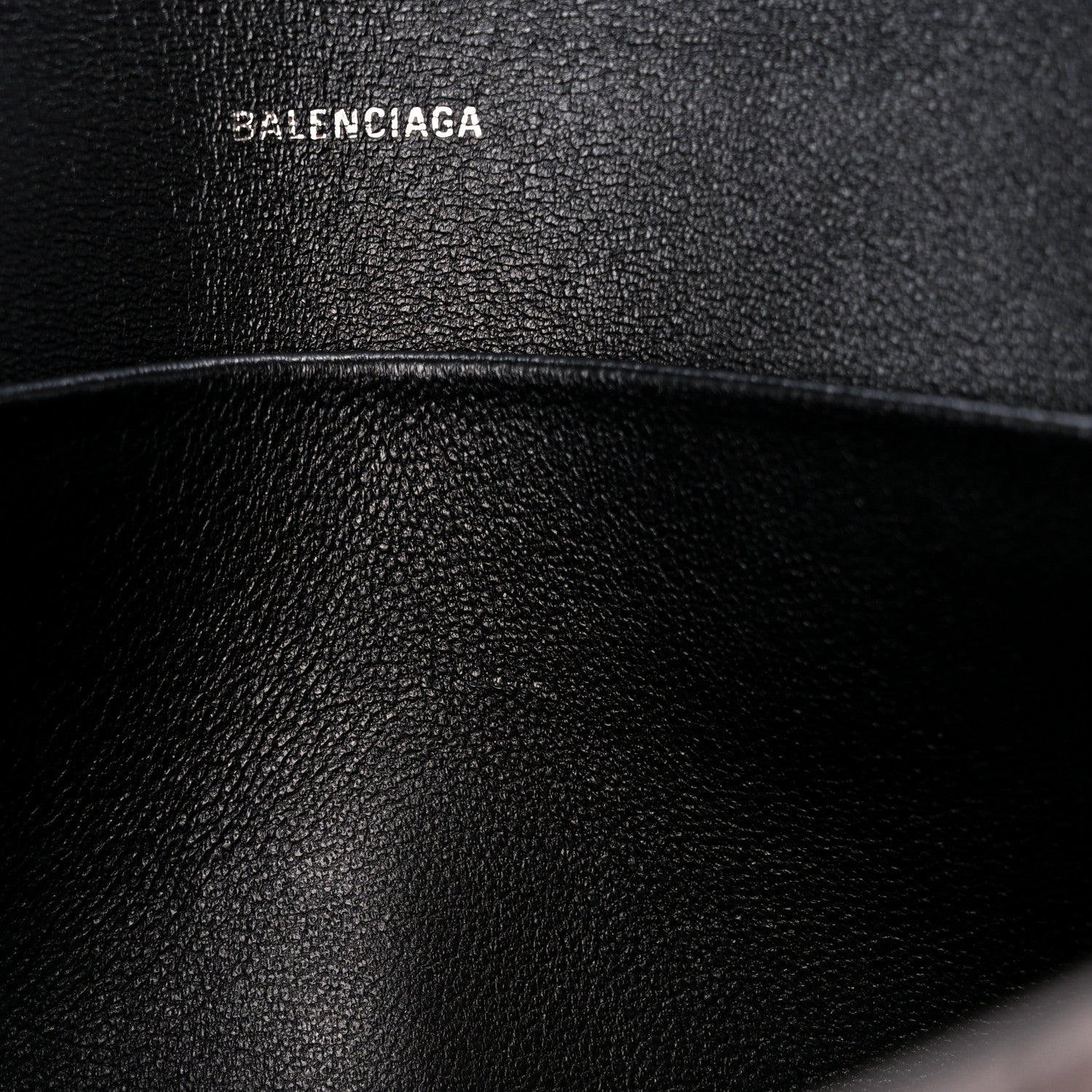 Balenciaga Shiny Metallic Calfskin Crocodile Embossed Hourglass Flap Flat Pouch Dark Bronze 8 of 11