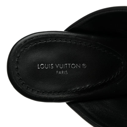 Louis Vuitton Lambskin Drapy Heel Mules 40 Black 6 of 8