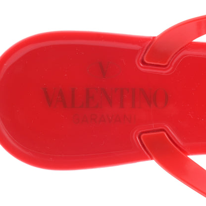 Valentino Garavani PVC Jelly Rockstud Bow Thong Sandals 37 Rosso Valentino 6 of 7