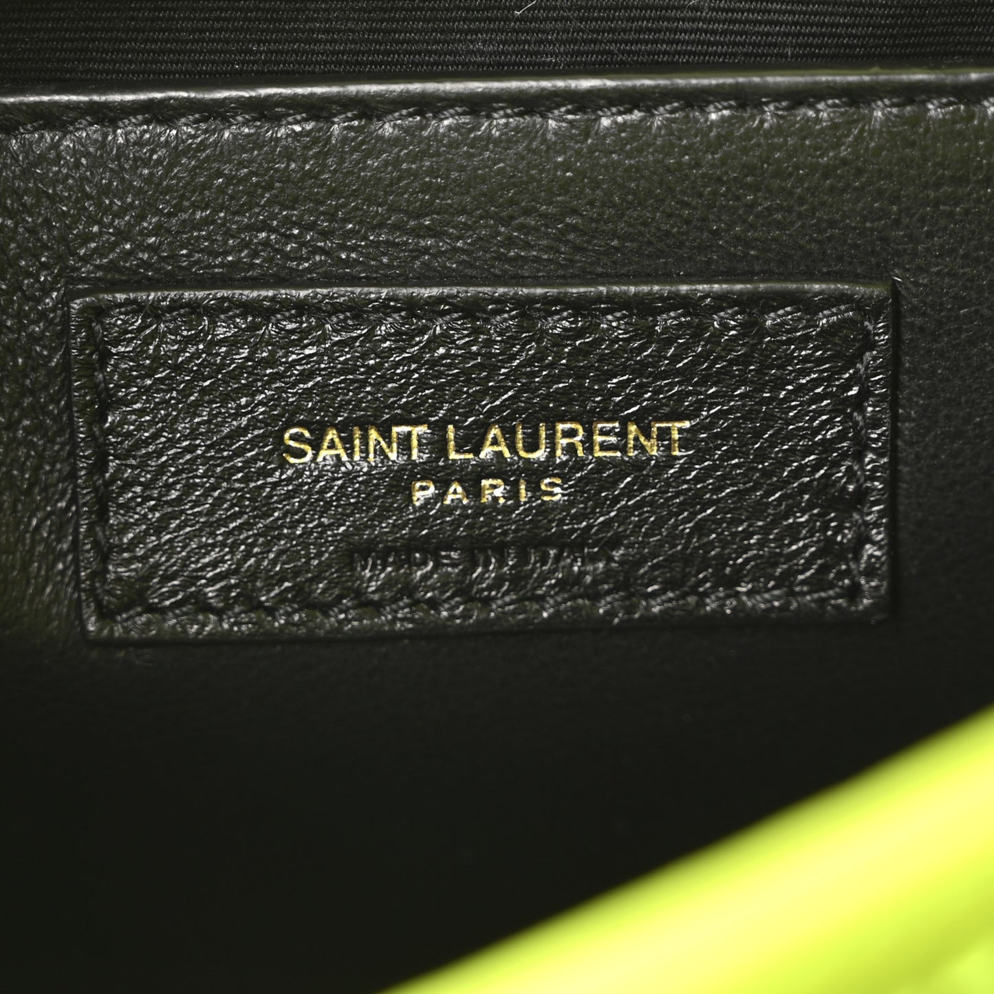 Crinkled Calfskin Matelasse Monogram Baby Niki Chain Satchel Neon Yellow