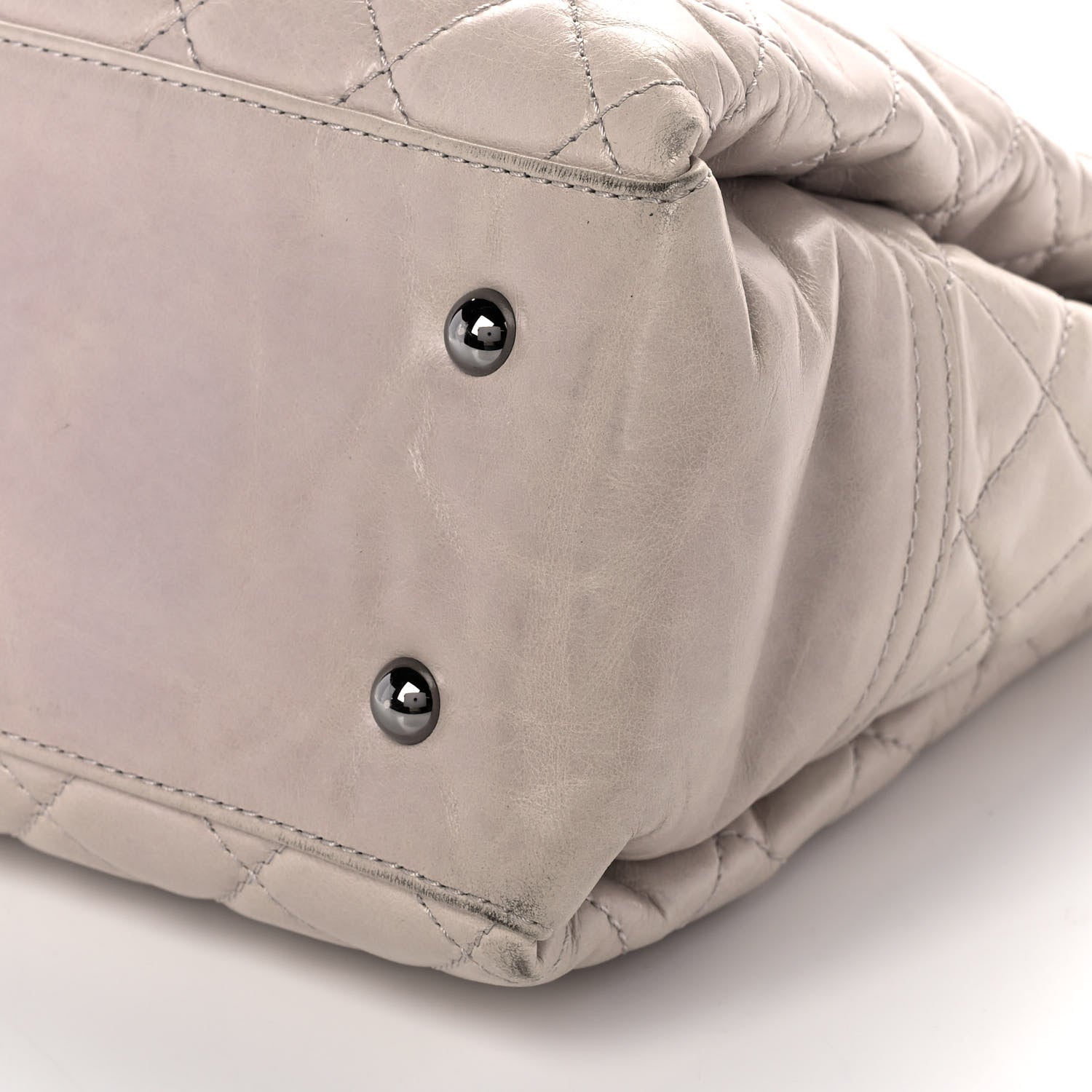 Chanel Glazed Calfskin Quilted Shopping Tote Light Beige 10 of 13
