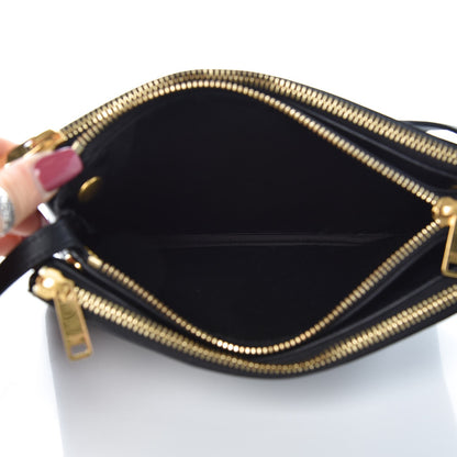 Celine Lambskin Small Trio Crossbody Bag Black 6 of 8