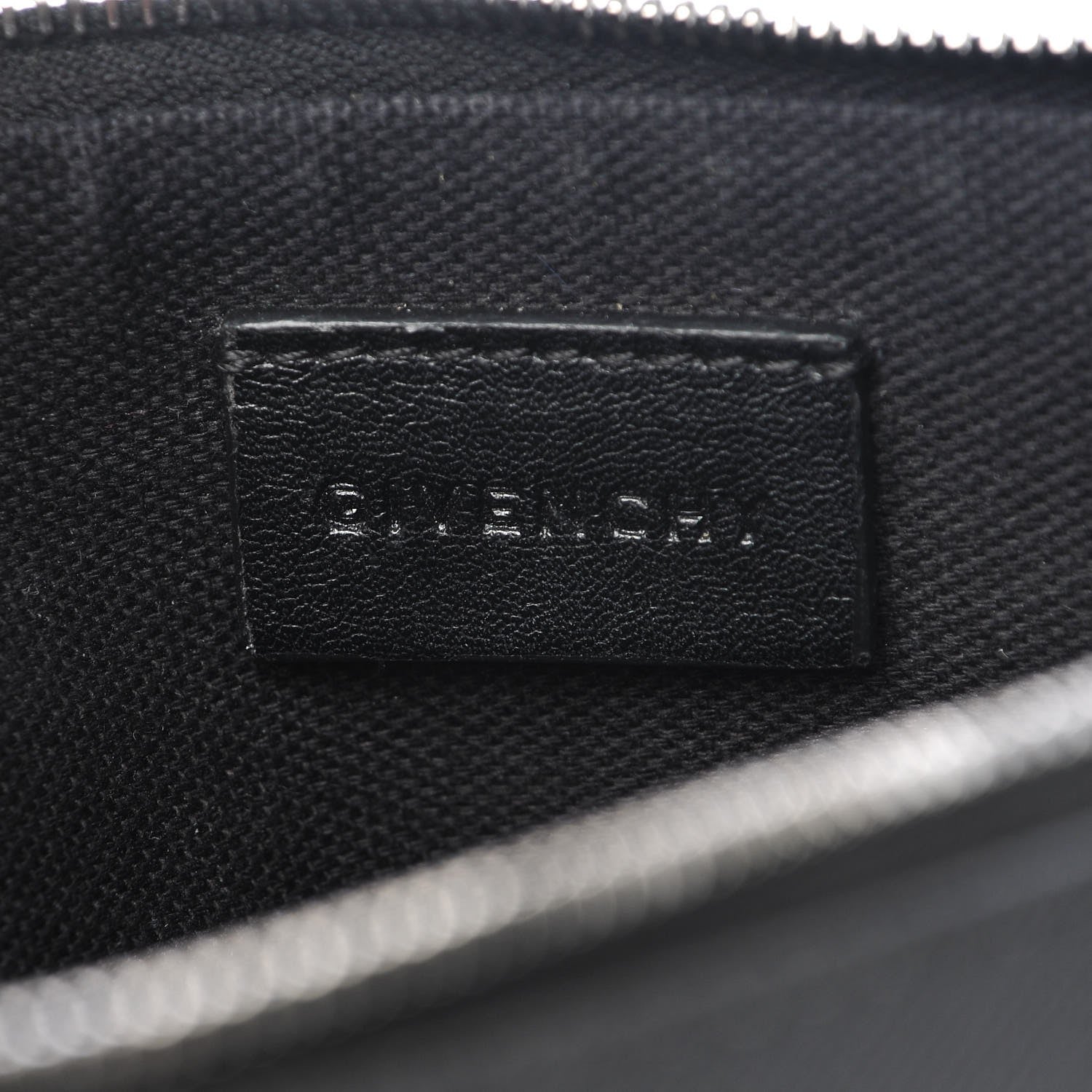 Givenchy Textured Coated Canvas Gothic Medium Cosmetic Pouch Black 6 of 9