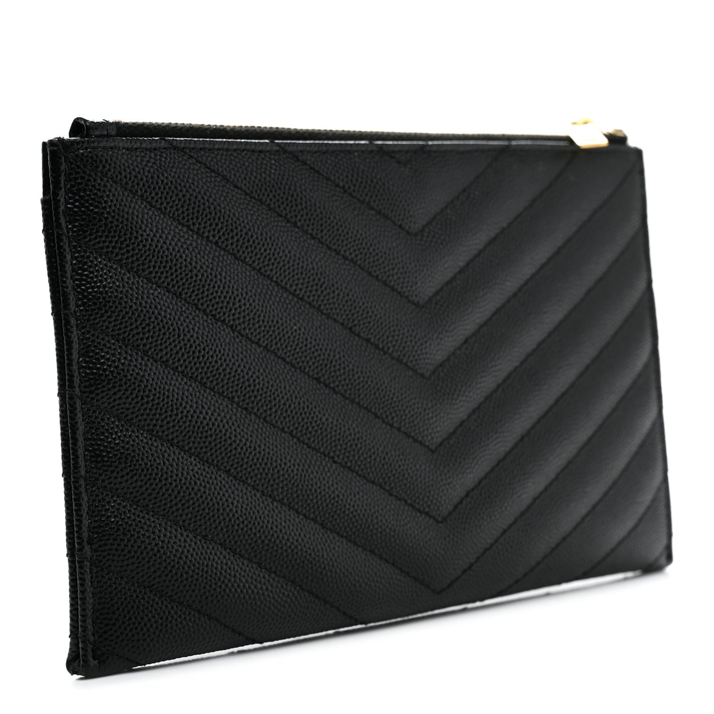 Grain De Poudre Chevron Monogram Bill Pouch Black