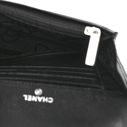 Chanel Lambskin Vertical Quilted Mademoiselle Compact Wallet Black 5 of 12