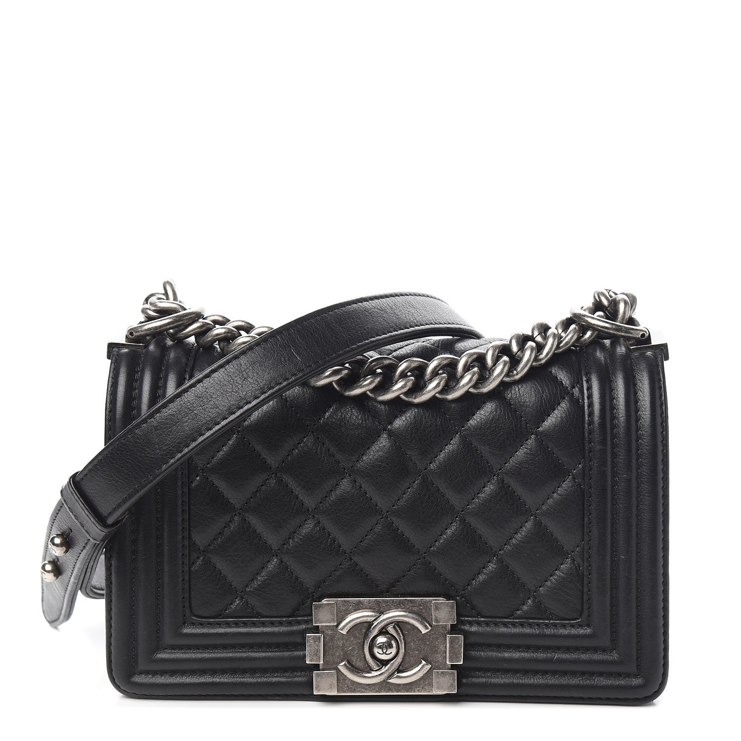 Chanel Calfskin Quilted Small Boy Flap Black 1 of 10
