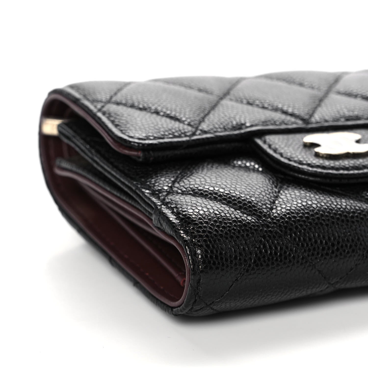 Chanel Caviar Quilted Small Flap Wallet Black 10 of 12
