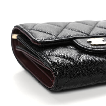 Chanel Caviar Quilted Small Flap Wallet Black 10 of 12
