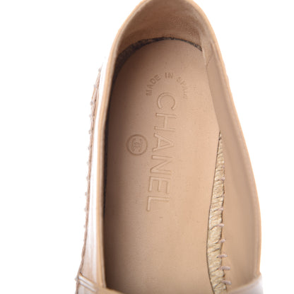 Chanel Lambskin CC Espadrilles 39 Beige Black 8 of 10