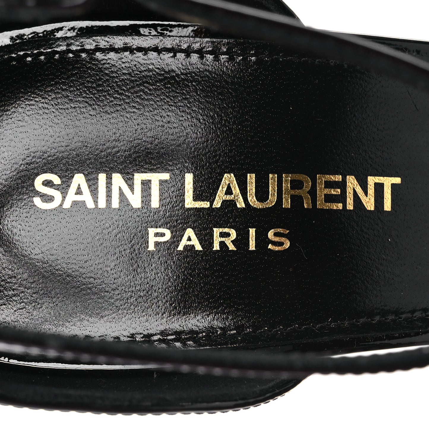 Patent Calfskin Opyum 110 Sandals 40 Black