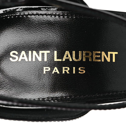 Saint Laurent Patent Calfskin Opyum 110 Sandals 40 Black 8 of 10