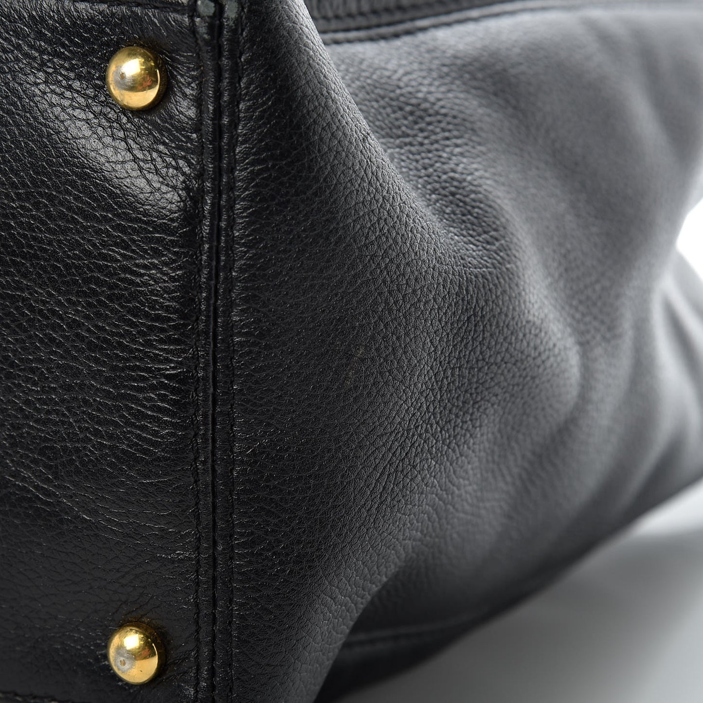 Calfskin Cerf Executive Shopper Tote Black