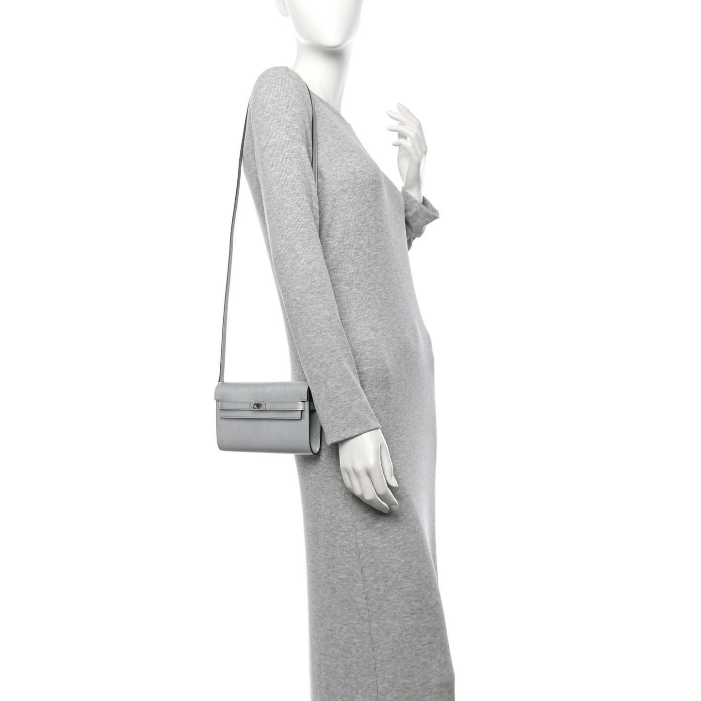 Metallic Chevre Chamkilight Kelly Wallet To Go Argent