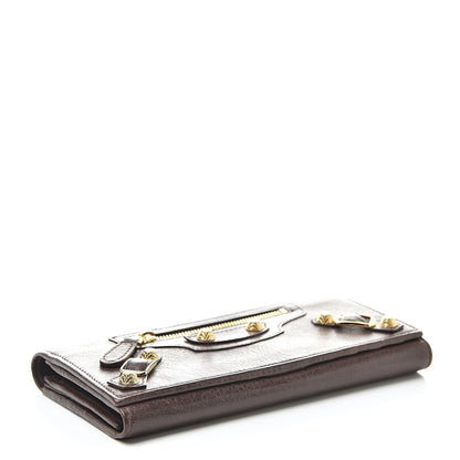 Balenciaga Agneau Giant 12 Gold Hardware Money Wallet Cigare Fonce 4 of 11