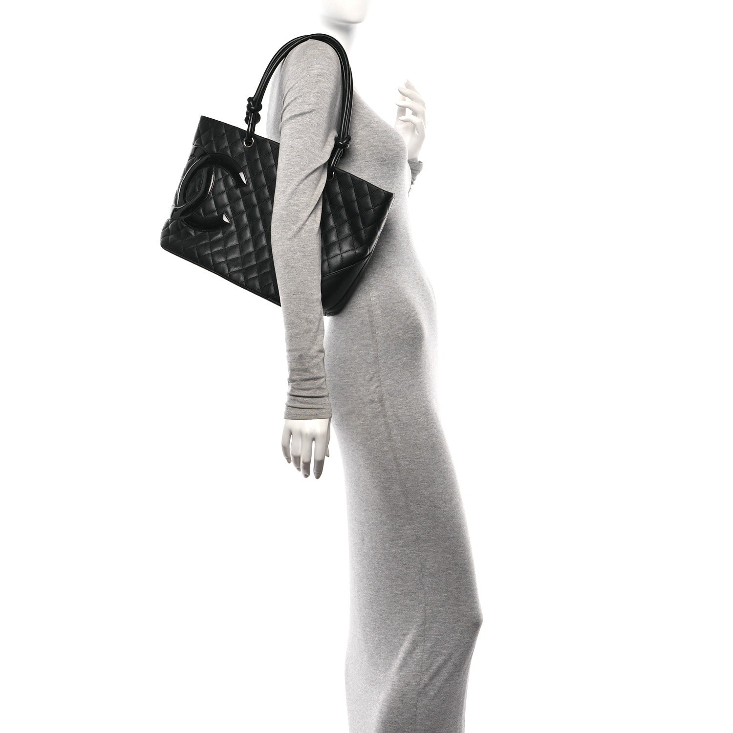 Chanel Calfskin Quilted Large Cambon Tote Black 2 of 10