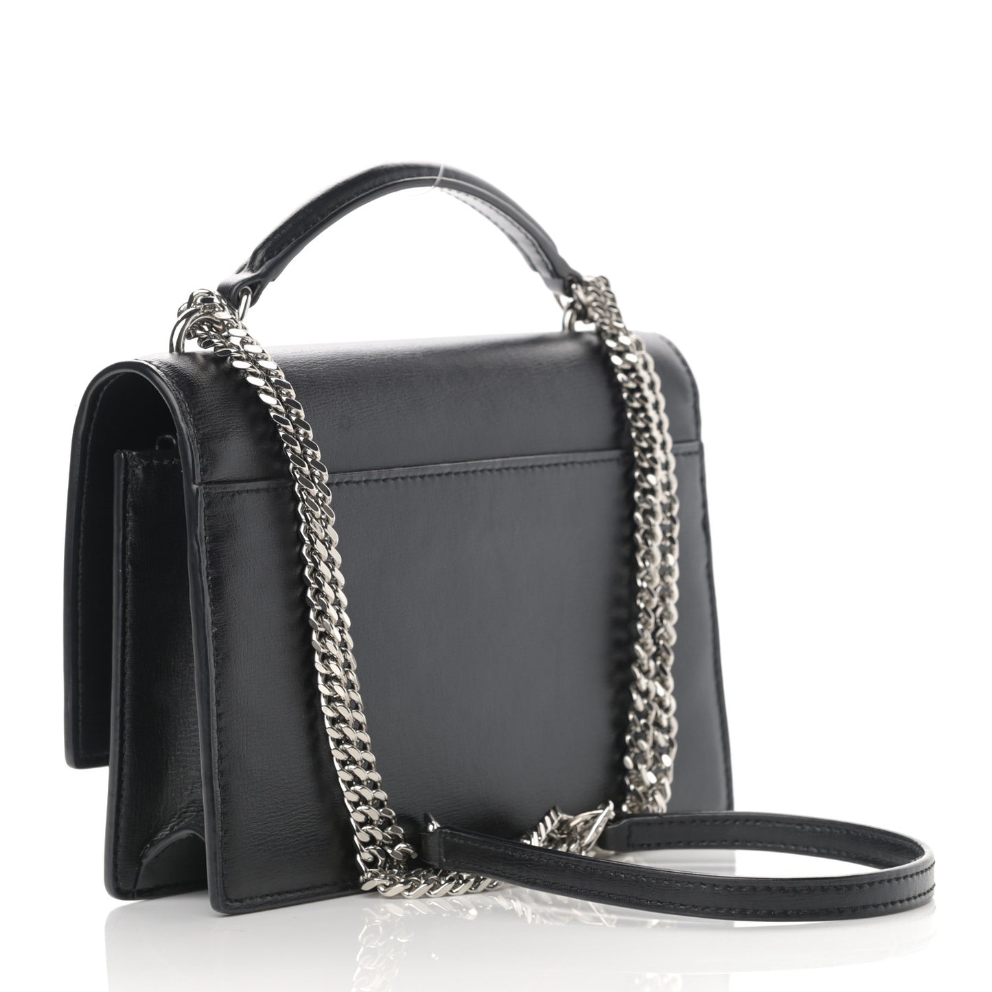 Calfskin Monogram Sunset Chain Wallet Black