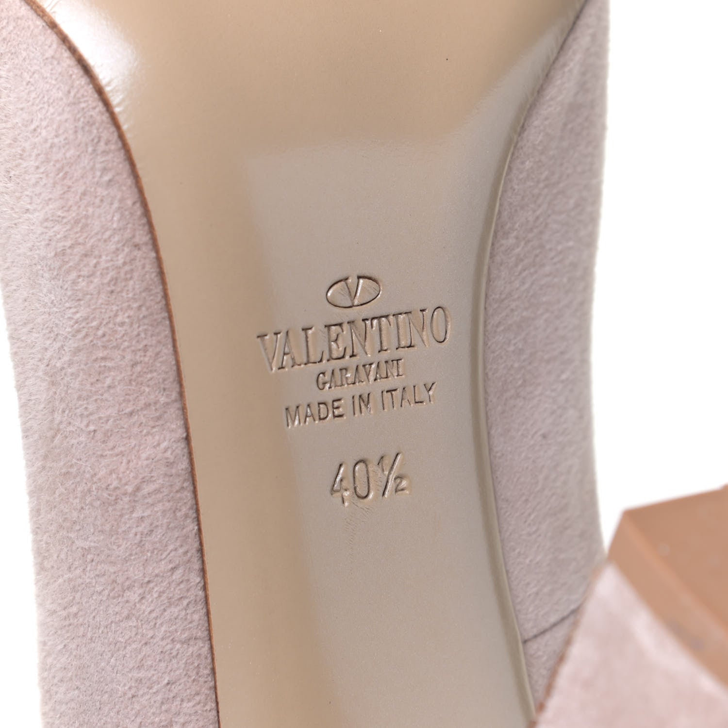 Valentino Garavani Suede Tan-Go Mary Jane 100mm Pumps 40.5 Poudre 7 of 8