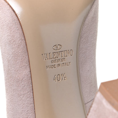 Valentino Garavani Suede Tan-Go Mary Jane 100mm Pumps 40.5 Poudre 7 of 8