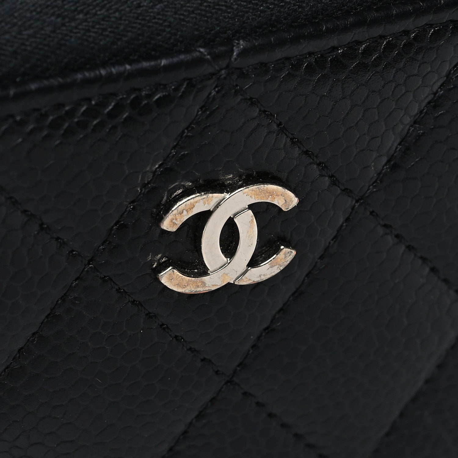 Chanel Caviar Quilted Large Gusset Zip Around Wallet Black 14 of 14