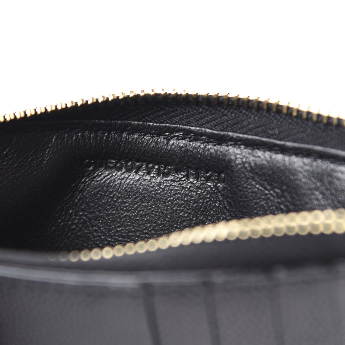 Grain De Poudre Matelasse Chevron Monogram Fragments Zippered Card Case Coal
