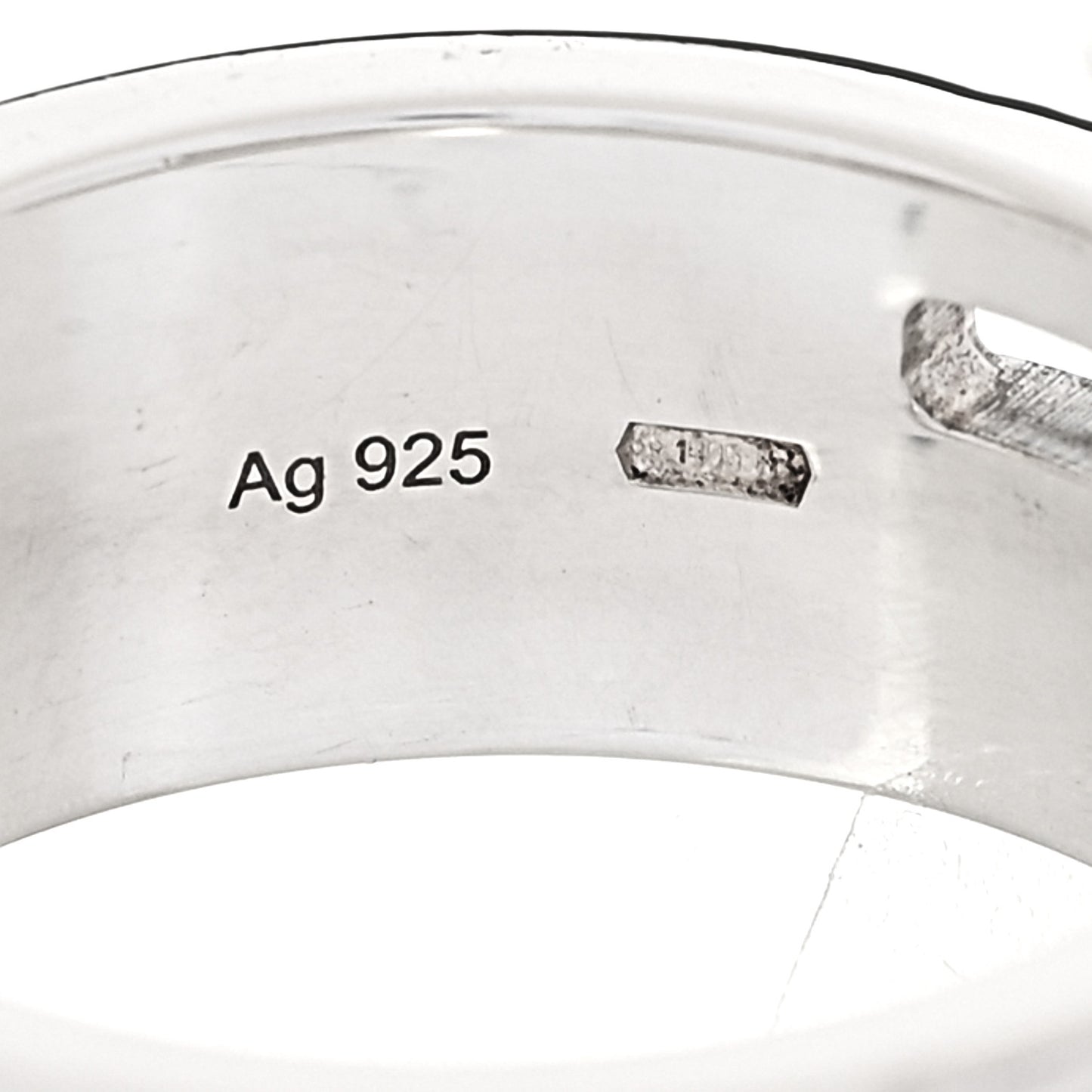 Sterling Silver G Cutout Ring 56 7.5