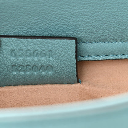 Gucci Wonka Grain Calfskin Mini Diana Tote Bag Dusty Azure Orange Fluo 7 of 12